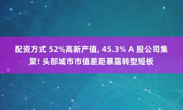配资方式 52%高新产值, 45.3% A 股公司集聚! 头部城市市值差距暴露转型短板